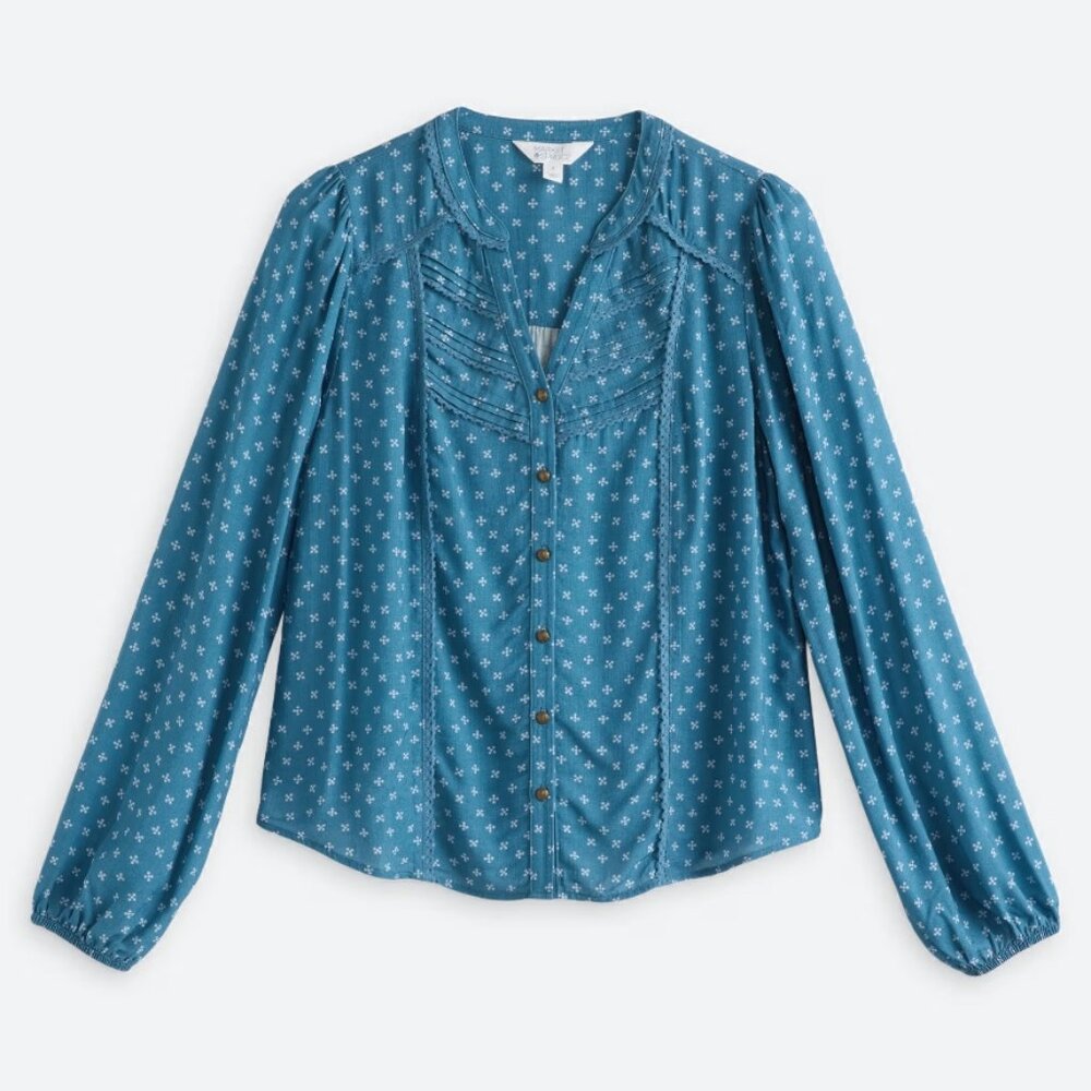 Market & Spruce Lora Yoke Detail Blouse